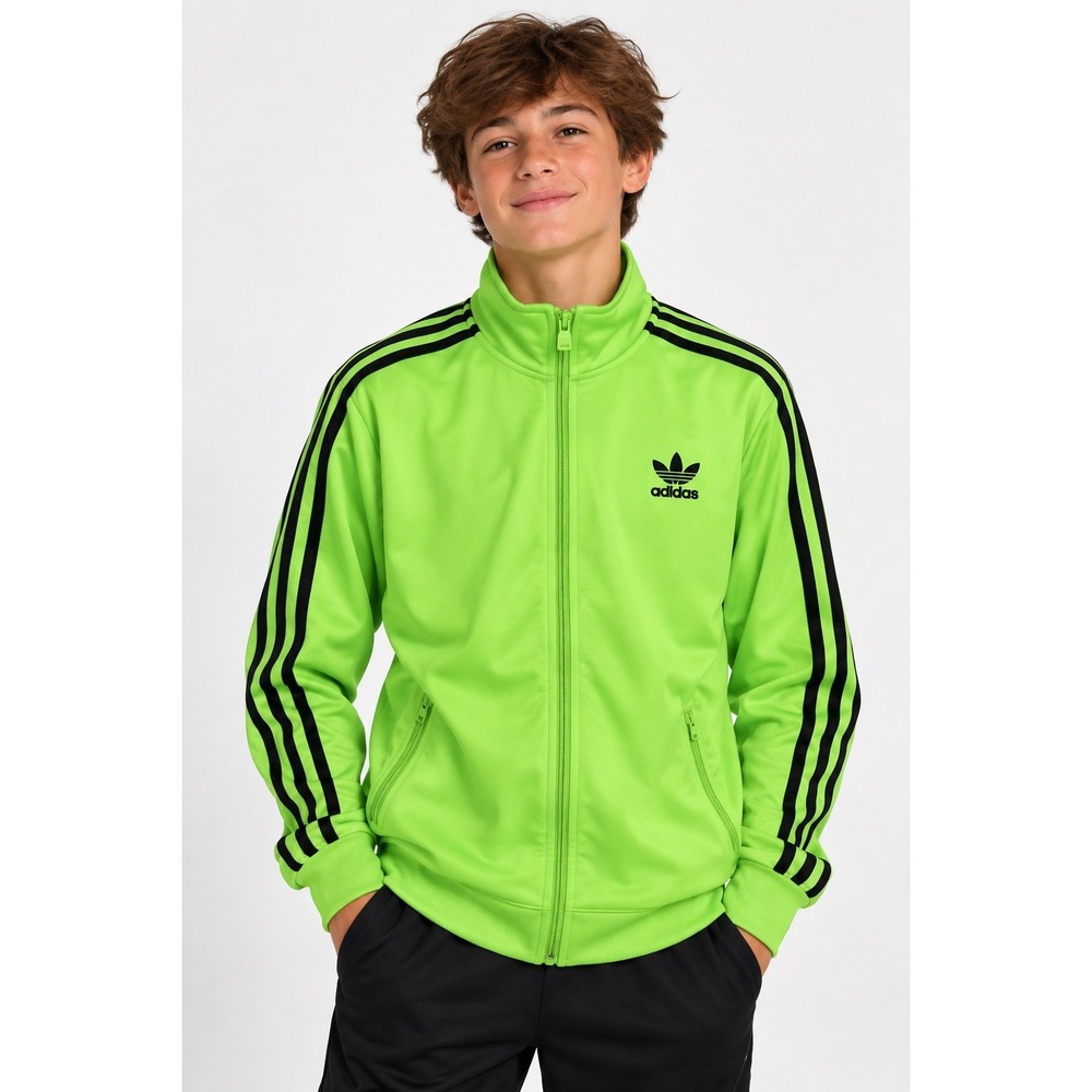 Adidas Youth XL NWT Originals Woven Adicolor Firebird Track Jacket Signal Green
